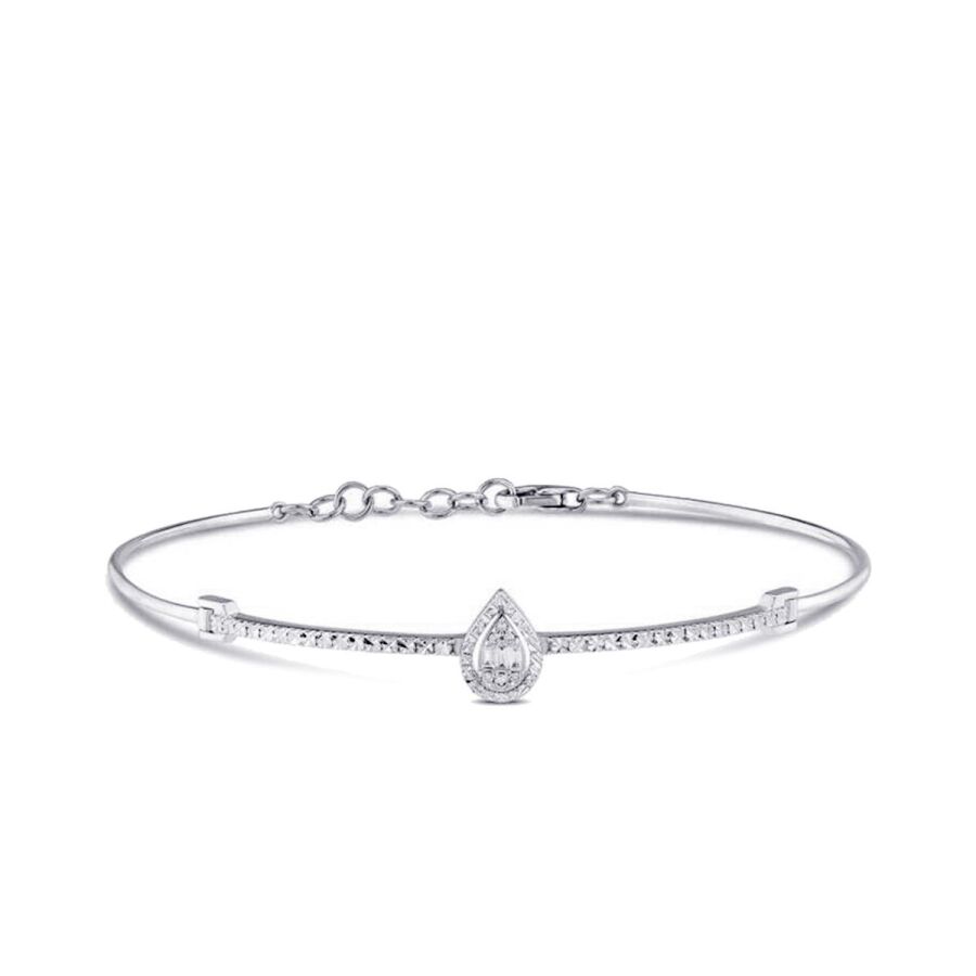 0.06 Karat Pırlanta Efektli Baget Damla Kelepçe