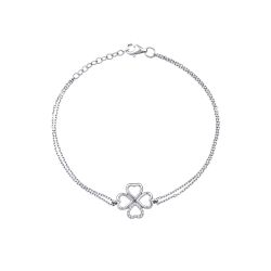 0.06 Karat Pırlanta Kalpli Şans Bileklik - 1