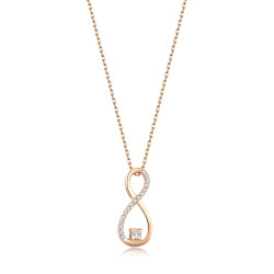 0.07 Carat Diamond Infinity Necklace 