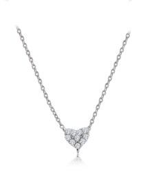 0.09 Carat Heart Diamond Necklace 