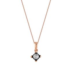 0.10 Karat Elmas Tektaş Kolye - 1