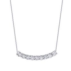 0.10 Karat Pırlanta Efektli Kolye - 1