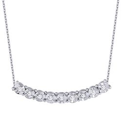 0.10 Karat Pırlanta Efektli Kolye - 2