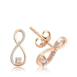 0.11 Carat Diamond Infinity Earrings 