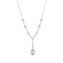 0.12 Carat Diamond Baguette Necklace 