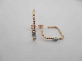 0,12 Karat Pırlanta Küpe F-G SI 14 Ayar - Lizay Pırlanta Çarşı Pazar