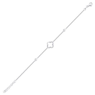 0.12 Karat Pırlanta Yonca Bileklik 