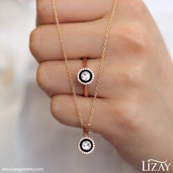 0.13 Karat Elmas Tektaş Kolye - 3