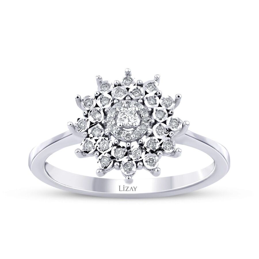 0.13 Karat Pırlanta Taşlı Modern Yüzük
