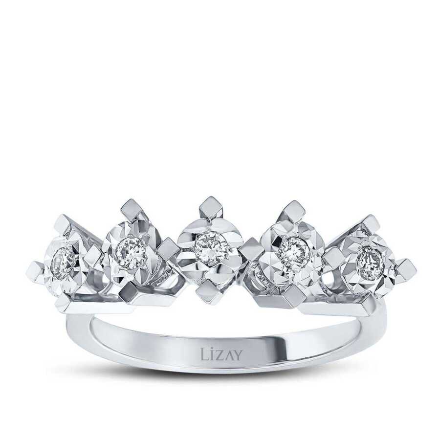 0.15 Carat Diamond Five Stone Ring - 1