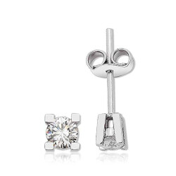0.16 Carat Solitaire Diamond Earrings 