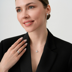 0.16 Karat Pırlanta Baget Yüzük - 4