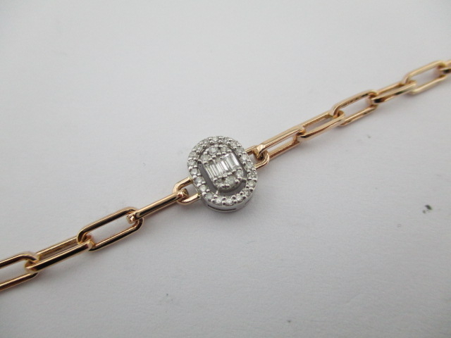 0.16 Karat PIRLANTA BİLEKLİK Fantezi BİLEKLİK 14 AYAR