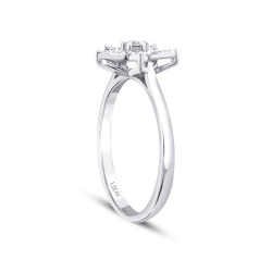 0.16 Karat Pırlanta Çiçek Yüzük - 2