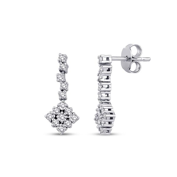 0.16 Karat Pırlanta Trend Küpe - 1