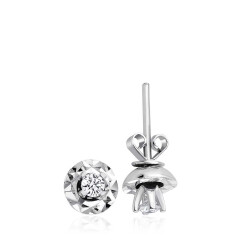 0.18 Carat Diamond Solitaire Earrings 
