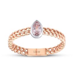 0.18 Karat Morganit Damla Yüzük - 1