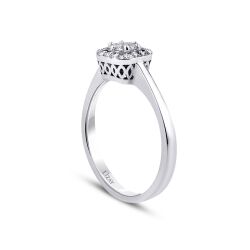0.19 Karat Pırlanta Taşlı Kare Yüzük - 2