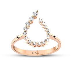0.19 Karat Pırlanta Trend Rose Yüzük 