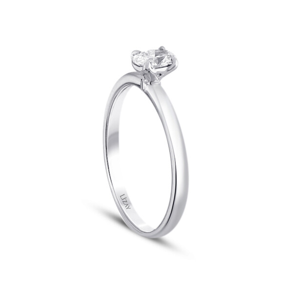 0.20 Karat Pırlanta Oval Tektaş Yüzük - 2