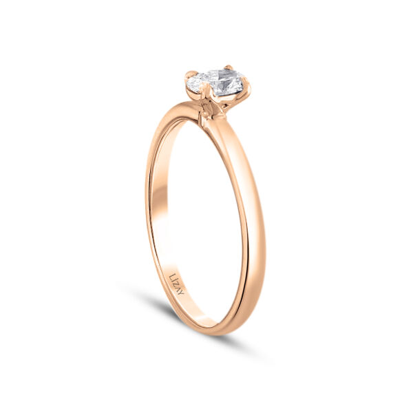 0.20 Karat Pırlanta Oval Tektaş Yüzük - 2
