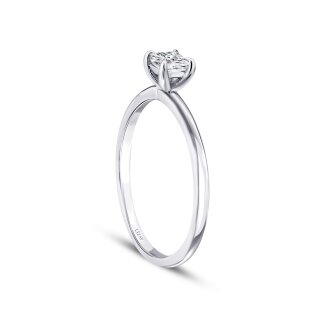 0.20 Karat Pırlanta Prenses Tektaş Yüzük - 2