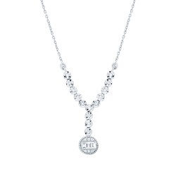 0.22 Carat Diamond Baguette Necklace 
