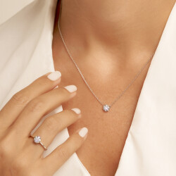 0.22 Carat Diamond Design Necklace 