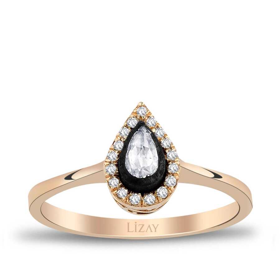 0.22 Carat Diamond Drop Ring - 1