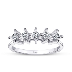 0.22 Karat Pırlanta Beştaş Yüzük - 1