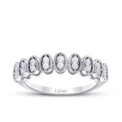 0.22 Karat Pırlanta Taşlı Modern Yüzük - 1