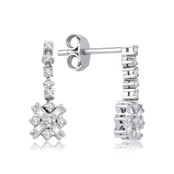 0.24 Carat Diamond Baguette Earrings 