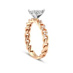 0.24 Karat Pırlanta Damla Trend Yüzük - 2