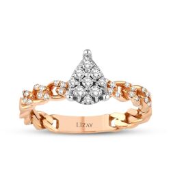 0.24 Karat Pırlanta Damla Trend Yüzük - 1