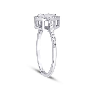 0.25 Karat Pırlanta Damla Baget Yüzük - 2