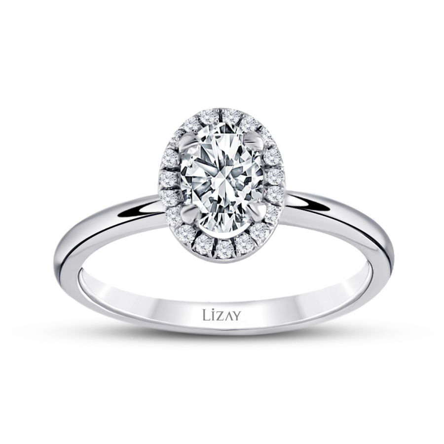 0.25 Karat Pırlanta Oval Tektaş Yüzük