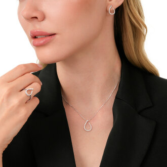 0.25 Karat Pırlanta Trend Kolye - 4