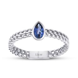 0.25 Karat Safir Yüzük - 1