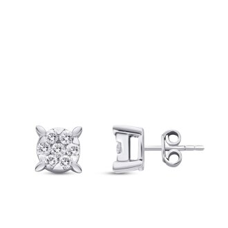 0.26 Karat Pırlanta Trend Tektaş Küpe 