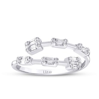 0.27 Karat Pırlanta Baget Yüzük 