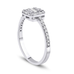 0.28 Karat Pırlanta Baget Yüzük - 2