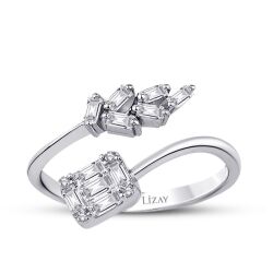 0.29 Karat Pırlanta Baget Trend Yüzük - 1