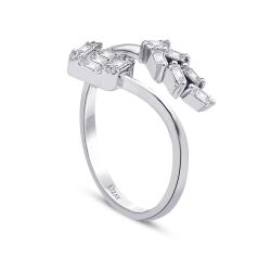 0.29 Karat Pırlanta Baget Trend Yüzük - 2