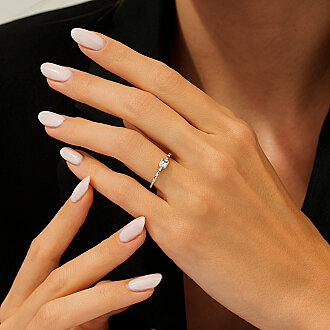 0.29 Karat Pırlanta Blue Topaz Yüzük - 3