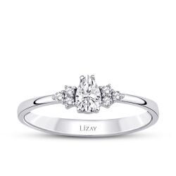 0.29 Karat Pırlanta Damla Trend Yüzük - 1