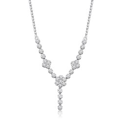 0.30 Carat Diamond Trend Flower Necklace 