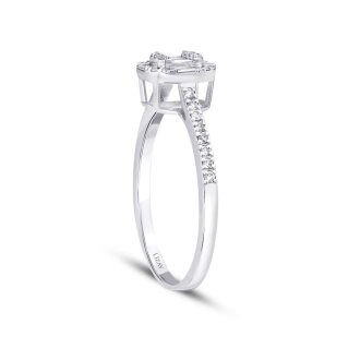 0.30 Karat Pırlanta Baget Yüzük - 2