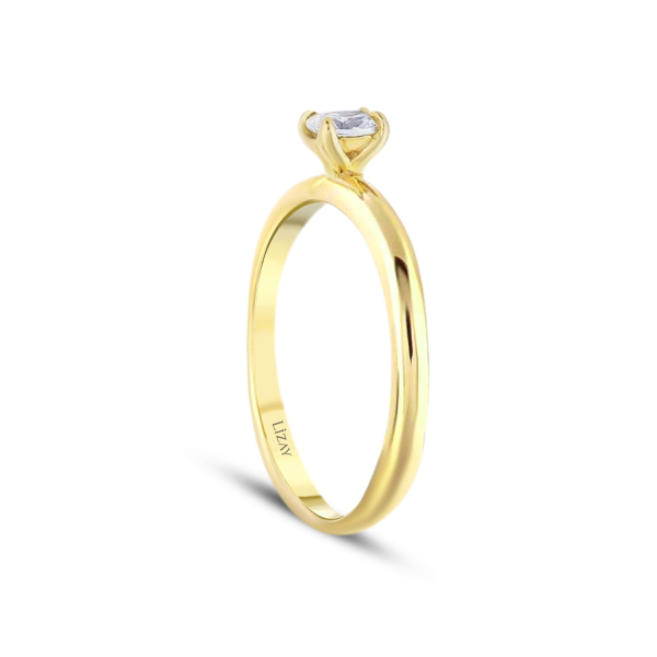 0.30 Karat Pırlanta Oval Tektaş Yüzük - 2