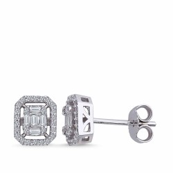 0.31 Carat Diamond Baguette Earrings 