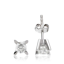 0.31 Carat Diamond Solitaire Earrings 